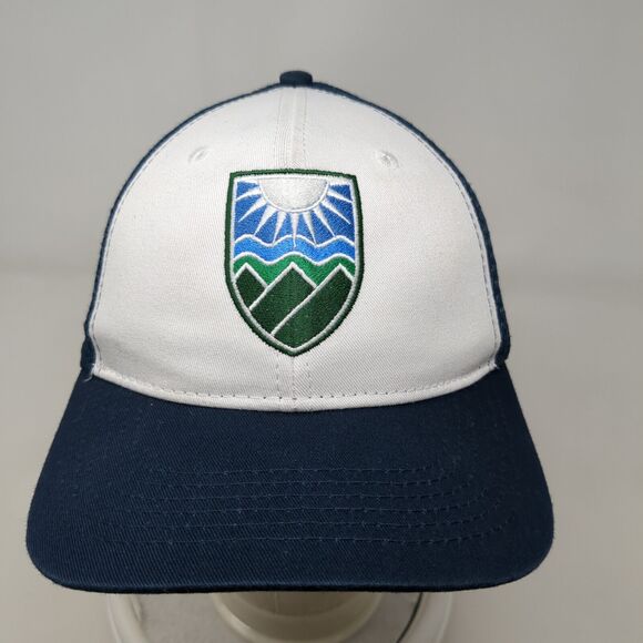 The Authentic T-Shirt Company Snapback Trucker Hat Blue OSFA Adjustable Meshback - Picture 2 of 8